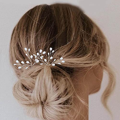 Wendalern Hochzeit Haarspange Barrette Braut Perle Haarspange Zuchtperle Haarspange Silber Perle Haarnadel Haarteil Dekorative Haarschmuck Für Frauen Und Mädchen