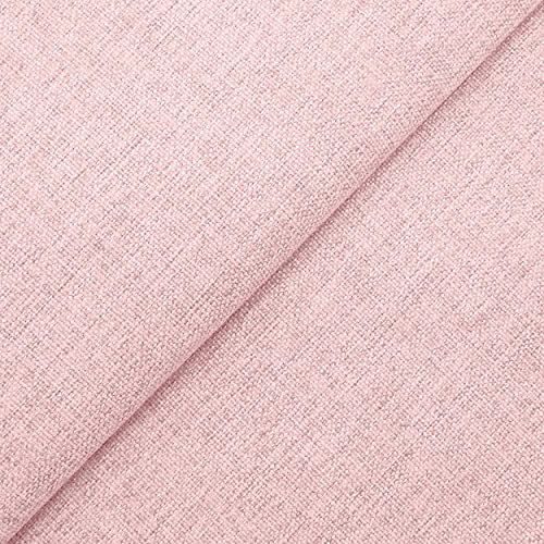 DESHOME Elena - Tissu au mètre hydrofuge, tissu au mètre résistant pour revêtement de canapé, coussins, meubles Rose 1 mètre