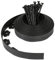 Gimisgu Bordure de pelouse flexible en plastique avec 150 ancrages d'ancrage pour l'ancrage, bordure de parterre, barrière de racine ronde Longueur 50 m Hauteur 5 cm Noir