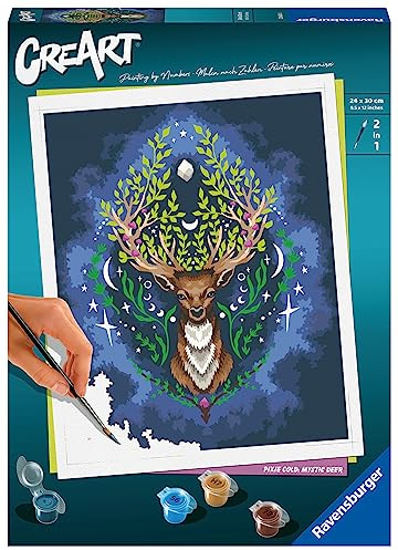 Ravensburger CreArt - Malen na Zahlen 23640 - Pixie Cold: Mystic Deer - ab 12 Jahren