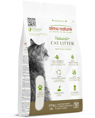 Almo Nature Natural Cat Litter – Soft Texture (Pack of 2-2.27kg bag)