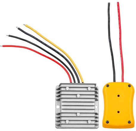 Tiardey Battery Adapter for Dewalt Battery with 20v to 12v Step Down Converter Power Inverter for Golf Cart RC Car Truck Light DIY
