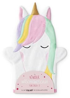Rungassi Kinder Waschlappen Waschhandschuh Thema Kleiner Liebling (Einhorn)