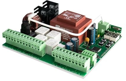 Motorline MC52 Central de maniobras avanzado universal, cuadro de control para motores monofasicos a 230v hasta 1000w de puertas batientes de garaje y parking, para 1 o 2 motores, central sustitución.