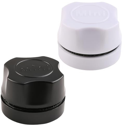 2 Pcs Limpiador de Peceras Magnético del Tanque de Peces, Cepillo Magnético Acuarios, Limpiador de Algas para Peceras de Cristal, Mini Herramienta de Limpieza Flotante para Acuario (Blanco+Negro)
