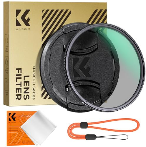 K&F Concept Zirkularer Polfilter 52mm Polarisationsfilter CPL Filter Cirkular Polfilter Optisches Glas mit 24-facher Nanobeschichtung für Foto-Kameraobjektive, D-Serie