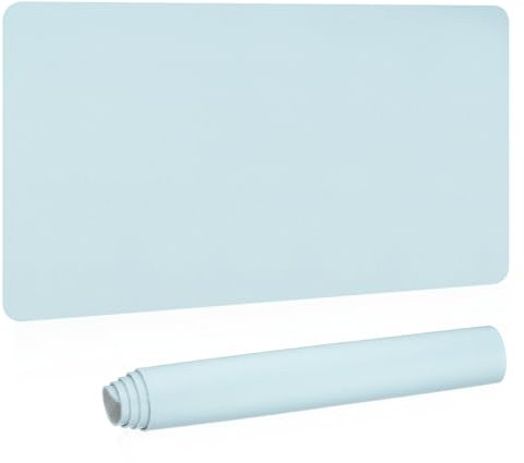 PATIKIL Large Desk Mat, 35x17, PU Leather & Suede, Light Blue