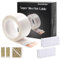FRANKEVER Cable de altavoz plano blanco (2 conductores-16 Gauge-60 mmWide, 2 conectores+10mLong+4 DSA)