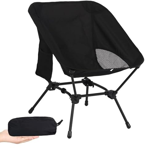 Mannicix Campingstuhl Faltbar Kleines Packmaß, Camping Stuhl | Klappstuhl Camping, Campingsessel 150 Kg, Campingplätze Chair, Tragbarer Anglerstuhl Für Strand, Wandern, Outdoor, Picknick