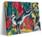 YYUEQIL Poster mit drei Katzen von Franz Marc, Expressionismus, Wandkunst, Schlafzimmer, Heimdekoration, hängendes Bild, Leinwand, Gemälde, Rahmen, 40 x 60 cm