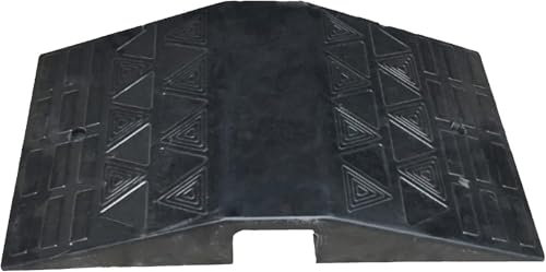 Rubber Threshold Ramp for Trucks and Cars 11cm Rise Heavy Duty Loading Ramp for Wheelchairs Lawn Mowers and Mobility Scooters 3 ton Capacity Garage Door/Curb Accessory