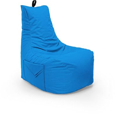 Nadimaideal Gamer Sitzsack Komfort XL - XXL für Kinder, Teenager & Erwachsene | Indoor & Outdoor | Sitzsack Gaming | Füllung EPS Perlen (Hellblau, Sitzsack XXL)