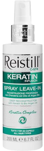 Restil Keratin Infusion Restructuring Leave-in Spray – Leichtes Pflegespray für seidig weiches und glänzendes Haar – Haarspray mit Fettsäuren, Vitamin E und Arganöl – Für jeden Haartyp – 200 ml