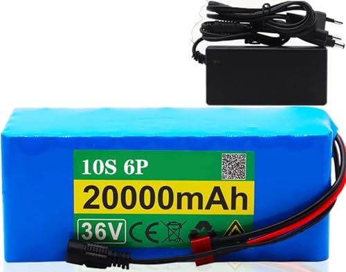 36V 20Ah Batterie de vélo électrique 24V 36V 48V 8Ah 10Ah 12Ah 15Ah 20Ah Ebike Batterie 10S6P Batterie au Lithium avec Chargeur 2 A pour Moteur de vélo 1000W 750W 500W 350W 250W 25.2V 10AH,XT60