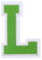 sourcing map Iron on Letter Patches, 3 Inch Letter L, Iron on Letter Patches Large, Embroidered Letter Patches Applique Patches Iron on for Clothes Hats, Green