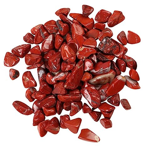 Happyyami 1 Lot de Pierres Naturelles pour Aquarium Gravier De Jaspe Rouge De 7 À 9 Mm Décorations pour Aquarium Terrarium Aménagement Paysager