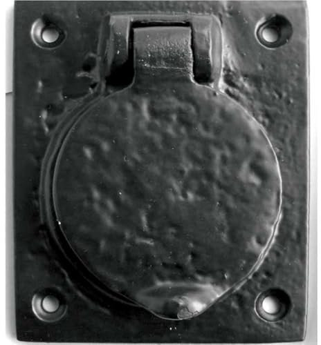 Elegant Antique Black Cylinder Cover for Home Decor - Door Lock Plate