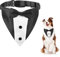 Hund Smoking Bandana Halsband Hochzeit Fliege für Hunde Fliege Verstellbar für Krawatte Haustiere Formelle Halsketten Hund Welpe Kätzchen Hochzeit Geburtstag Schwarz Weiss