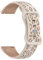 Wanme Uhrenarmbänder 22mm 20mm Uhrenarmband, Zweifarbiges Graviertes Silikon Armband, Mit Schnellverschluss Verstellbares Ersatzarmband für Herren Damen (20mm, Sternenlicht/Milchtee)
