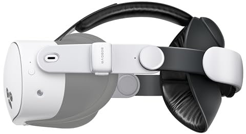 BOBOVR E3 Cinturino per Testa,Compatibile con Quest 3/Quest 3S Accessori,Sistema di Bilanciamento Posteriore, Blocco di Peso Regolabile da 70g