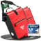 MIVELO 2in1 Fahrradtasche für Gepäckträger I Gepäckträgertasche wasserdicht inkl. Schultergurt - Fahrrad Tasche Set (Carbon-Rot)