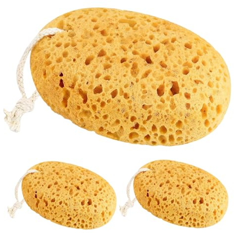 Éponges de Douche Exfoliantes Ultra-Douces - Lot de 3 | Mousse Dense pour Peaux Sensibles & Enfants | Hypoallergénique, Séchage Rapide, Résistante aux Bactéries