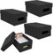 4 Cajas de Almacenamiento para Fotos, 27x17.2x12.2 cm, Estuches, Almacenamiento Portátiles, Organizador para Álbumes de Recortes, para Semillas, Tarjetas, Manualidades, Pegatinas