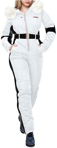 Generisch Schneeanzug Mädchen Skianzug Skioverall Winddichter Skianzug Set Winter Warme Winteroverall mit Gürtel Ski-Overall Outdoor-Sport Schneeanzug Schneeoverall Skibekleidung