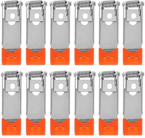 KOMBIUDA 12 Stück Teiliges Orangefarbene Federklemmen aus Hartem PVC für Einbauleuchten Elastische Deckenleuchten Befestigungsklammern Geeignet für LED panel Deckeneinbaulicht Zubehör