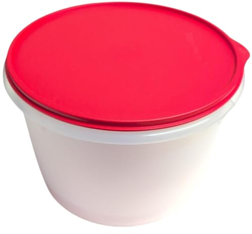 Tupperware Rührschüssel Maximilian Eidgenosse Eidgenossen rund Salat Modular rund Schüssel mit Deckel Salatbar Hefeteig Peng Hitparade rot transparent 5000ml 5,0 Liter