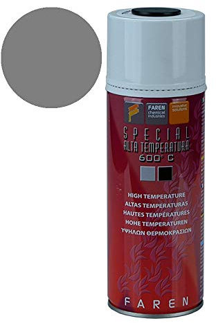 FAREN Vernice spray in silicone ad alta temperatura colore alluminio
