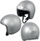Casco Moto Jet Omologato ECE 22-06 argento custom scooter naked style tg.M