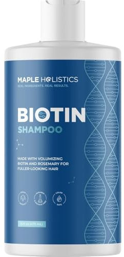 Volumizing Biotin Shampoo for Thinning Hair - Thickening Shampoo for Men and Women with Rosemary Essential Oil - Vegan Paraben and Sulphate Free Hair Shampoo for Fine Weak and Dull Hair - 473mL