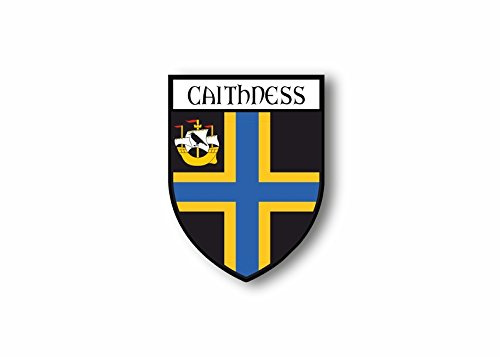 Akacha Sticker county shield car vinyl souvenir decal flag caravan crest caithness