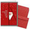 NEUSER PAPIER 30x Weihnachtskarten-Set DIN A6 mit rotem Weihnachtsmann Motiv - Faltkarten mit passenden Umschlägen - Modern Abstrakt - Weihnachtsgrüße für Firmen und Privat