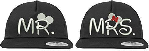 Youth Designz Baseball Kappe Snapback Cap Modell MR. & MRS. - Schwarz