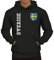 Schweden Sweden Fußball WM Fanshirt Gruppen Herren Hoodie Männer Kapuzenpullover Fan Trikot Sverige, Größe: 3XL,Schwarz