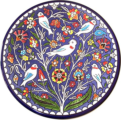 Holy Land Market Asfour Outlet Armenische Keramikteller, dekorativer Teller für Abendessen oder Display, bunt, 26,7 cm