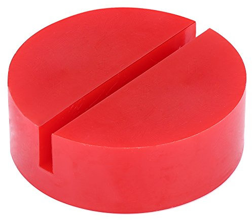 Car Jack Pad,Jacking Pad Rubber Jack Pads Tool Car Universal Slotted Frame Rail Floor Jacking Rubber Pad Adapter Red