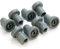 Kit 8pz. Ruote Cestello Lavastoviglie Superiore compatibile con Rex compatibile con Electrolux Grigie