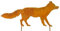 Rostalgie Edelrost Fuchs Fridolin auf Stab 65 x 30 cm Gartenstecker Tierfigur