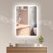 Habison 50x70cm badspiegel mit Beleuchtung, Led Badspiegel mit Bluetooth, Antibeschlag Badezimmerspiegel Wandspiegel mit Touch-Schalter, 3 Farben Temperatur, Einstellbare Helligkeit