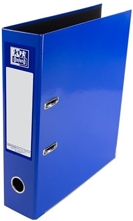 Oxford Premium A4 Lever Arch File, Blue Single Folder, Heavy Duty