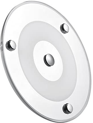 Obeaming 12V LED Deckenleuchte Wohnmobil, Dimmbar Panel Leuchte 120mm 4,5W 5000K 24V 400LM Zwei Farbe (Kaltes Weiß/Blau) mit Dimmer Schalter Aufbauleuchte für Camper Boot Yacht Innenbeleuchtung