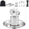 6 in 1 Camping Cutlery Set, Stainless Steel Utensils Set with Portable Pouch, Plate Cup Spoon Fork Knife Tableware Kit for Outdoor Hiking and Picnic and Indoor Use