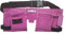 Pochette à outils double en cuir rose avec 11 poches et support pour marteau