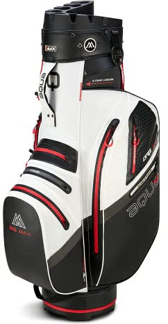 Big Max Aqua Silencio 4 (White/Black/Red) Cartbag - Wasserabweisende Golftasche