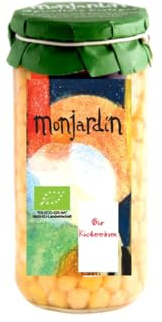 Monjardín Bio Kichererbsen Natur 700g Glas | Hülsenfrüchte, Ökologischer Anbau, Natürlich bio, Glas