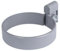 Marley Regenrinnen System Dachrinnenteile DN 75 Fallrohrsystem Grau RAL 7040 Dachrinnenset aus PVC (2 x Rohrschelle)