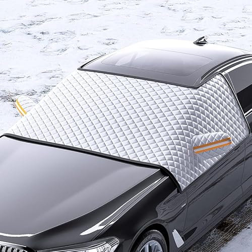 REDVIT Frontscheibenabdeckung Winter für VW Golf 7 Wagon 2013-2019, Magnet Fixierung verdicken, vergrößern Faltbare Windschutzscheibe Abdeckung gegen Sonne, Frost, Schnee, EIS,L